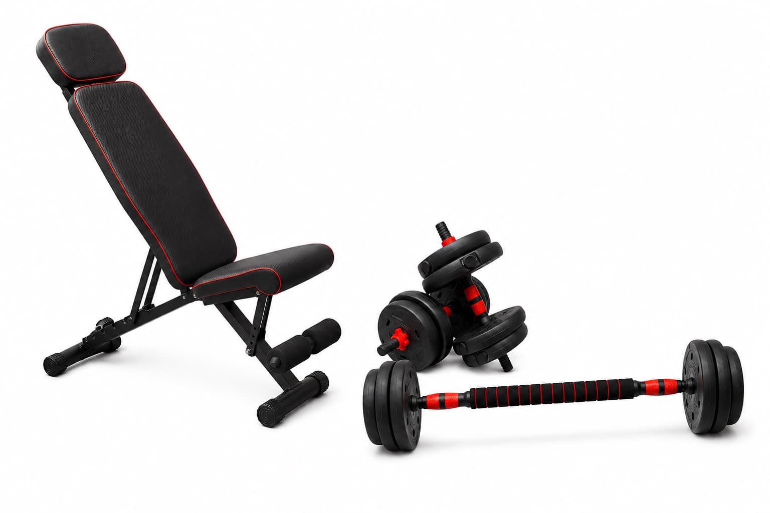 Home Gym Starter Pack — vægtsæt og bænk